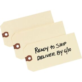 Avery Unstrung Shipping Tags, 11.5 pt. Stock, 5-1/4" x 2-5/8", 1,000 Manila Hang Tags (12306)
