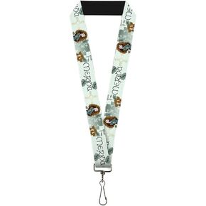 Buckle-Down Lanyard Brave Merida Castle and Three Bear Brothers Pose with Script