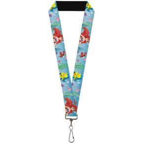 Buckle Down Lanyard-1.0"-Ariel, Sebastian & Flounder Scene2