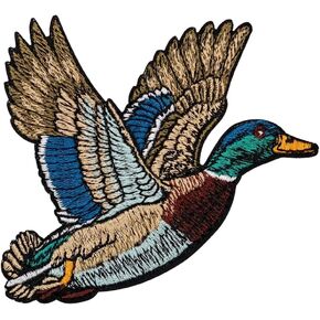 Mallard Duck Patch – 3.15 inches, Cool Nature Duck Iron On Patch – Embroidered Hunting Patches Iron On for Backpacks