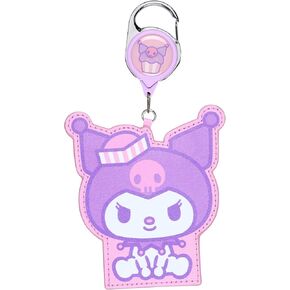 Sanrio Hello Kitty and Friends Merchandise Lanyard Snack Shop Kuromi Retractable Reel ID Badge Holder Keychain