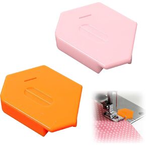 2 Pcs Magnetic Seam Guide for Sewing Machine, Multifunctional Polygonal Hemmer Gauge with Scale, Upgraded Magnetic Seam Guide Sewing Supplies