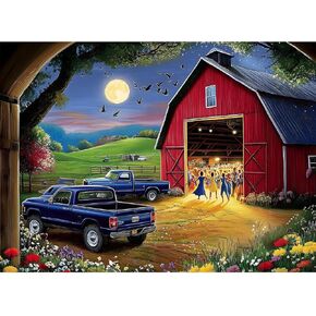 500 Pieces Jigsaw Puzzles for Adults, Forest Cabin Puzzle for Adults Children Seniors, River Flowers Puzzle 500 Pieces, Gift for Birthday, Home Decor, Fun for Family Entertainment(20.5 * 15 in)