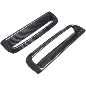 Spoiler Separator, Compatible for BMW 4 Series G26 2022-2023 Carbon Fiber Front Fog Light Frame Cover Trim Stickers Car Accessories(Pseudo Carbon Fiber)