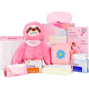 First Period Kit for Girls 9-12 Period Starter for Tweens Period Comfort Kits for Girls 10-12 First Period Gifts for Girls Teen Girl Emergency Kit for School (Pink)