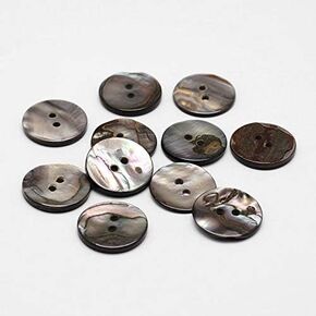 Beadthoven 70pcs Natural Shell Buttons 9mm/12mm 2-Hole Sewing Buttons Colorful Freshwater Pearl Shells Craft Buttons for Sewing Clothes Shirt Blazer Suits Headband DIY Crafting Mixed Color