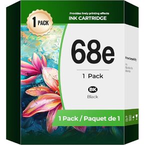 68 Ink Cartridges Envy 6555e 6155e 6152e 6552e Compatible with hp 68 Ink Cartridges Black Color Combo Pack Compatible for Envy 6555e, 6155e, 6152e, 6552e, 6558e, Printers (2-Pack, 1 Black/1 Tri-Color)
