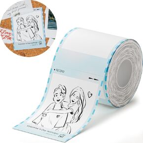 NIIMBOT Photo Label only for B21 Pro Label Printer, 2.1x2.6in (54x67mm) Photo Paper, Waterproof Sticker Card for Scrapbook DIY (Sea Wind)