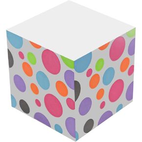 Sticky Note Cube, 2.5 x 2.5 in, 500 Sheets, Bubble Printed on 4 Sides, Memo Cube Sticky Blocks Stick Note Pads for Office, Home, School, 4A SMC 434