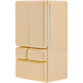 Vaguelly Dollhouse Miniature Refrigerator 1:12 Scale Mini Double Door Fridge Toy for Dollhouse Kitchen Furniture Scene Pretend Play DIY Craft Prop