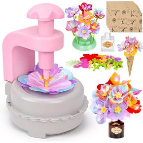 Arts and Crafts for Kids Girls Ages 4-8 6-8 8-12 Fabric Flower Bouquets Toys Creative DIY Craft Kits for Kids Toddlers Preschool Learning Activities Birthday Gifts for 4 5 6 7 8 9 10 Year Old Girls