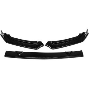 Spoiler Separator, Car Front Bumper Lip Spoiler Surround Molding Cover Trim Body Kit Compatible with Infiniti Q60 2017-2022 Front Bumper Lip Splitter(Carbon Fiber Look)