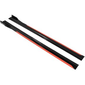 Compatible for Audi A3 A4 A5 A6 BMW E90 F20 F30 G20 G30 Z4 VW Golf Polo Universal Car Side Skirt Winglet Splitters Lip Side Spoiler(Black and Red)