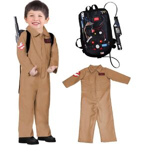 Deluxe Ghost Movie Busters Costume for Kids - Halloween Jumpsuit Cosplay Accessories Set