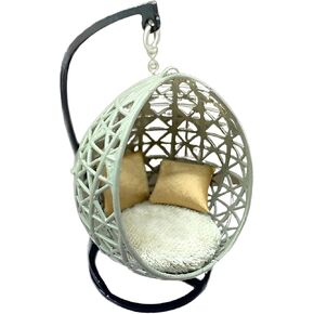Miniature Hanging Swing Chair for Dollhouse Decor and DIY Projects, 20 Scale