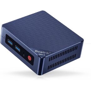 Beelink EQR6 Mini PC, Ryzen 7 7735HS (8C/16T, up to 4.75GHz) Mini Computer, AMD Radeon 680M, 24GB DDR5 RAM + 500GB SSD Micro PC, Dual LAN Quiet Office Small PC 4K HDMI, WiFi6, BT5.2
