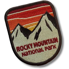 Colorado Flag Mountains - Colorado Travel Patch Embroidered Patches for Clothes, Strong Adhesive Sticker Applique Embroidery Patches for Clothing, Fabric, Backpack, Purse, DIY