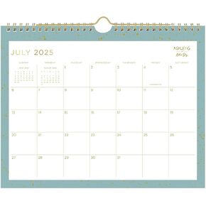 2025-2026 Blue Sky Monthly Wall Calendar, 8-3/4" x 11", Splatter Dot Jade, July 2025 To June 2026, 149045