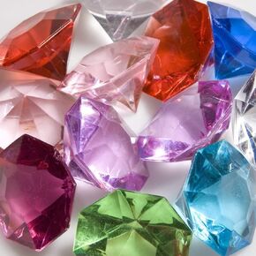Super Z Outlet Acrylic Colorful Round Treasure Gemstones for Table Scatter, Vase Fillers, Event, Wedding, Arts & Crafts, Birthday Decorations Favor (12 Pieces) (Assorted)