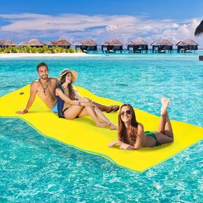 Floating Water Mat for Lake, 9/12/18 FT Lilly Pad for Adults and Kids Recreation and Relaxing, Ocean, Beach, Pool, Swimming, Sunbathing, Family Parties(Blue)