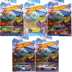 Hot Wheels Spring Season 2025 Vehicle Collection, Complete Set of 5 Cars, 1:64 Scale Diecast