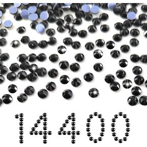 14400Pcs Hotfix Rhinestones Bulk Crystal SS20 Glass Rhinestones Crystal Rhinestones Round Crystal Gems Glass Stones for Clothes Shoes DIY Crafts(SS20-Crystal)