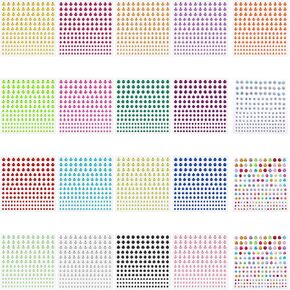 3300 Pcs Jewel Stickers, Colorful Self Adhesive Face Gem Stickers Glitter Round Stick on Gems for Crafts Hair Face Body Makeup DIY Card Decorations