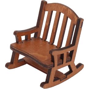 Dollhouse Recliner, 1:12 Eye Catching Composite Wood Dollhouse Rocking Chair for Dollhouse (Large(10.4x7.1in))