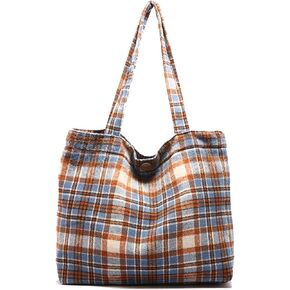 Tartan Hobo Bag Casual Shoulder Bag Plaid Laptop Bag Tote Bag Stachel Bag Travel Daypacks