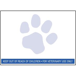 6 Rolls RJS Brand Veterinary Prescription Labels with Blue Paw Print & Warning - 400 per roll - Compatible with 30258 Made in The USA