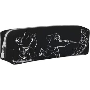 Pencil Case Ice Hockey Players Big Capacity Pen Case Pencil Bag Pouch Holder Box for School Office Girls Boys Adult