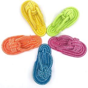 Durable Woven Flip-Flop Dog Chew Toys – 3-Pack Interactive Rope Toys for Small, Medium, and Large Dogs – Teeth Cleaning & Teething Relief, Indoor & Outdoor Play