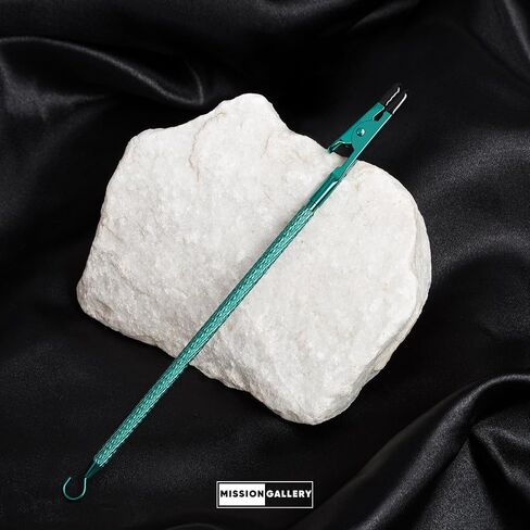Bracelet Helper Tool with Hook - Fastener Helper Tool for Bracelet, Necklace, Jewelry, Watch - Clip, Clasp Helper - Portable, Easy-to-Use, Made of Metal - Teal in Saudi Arabia