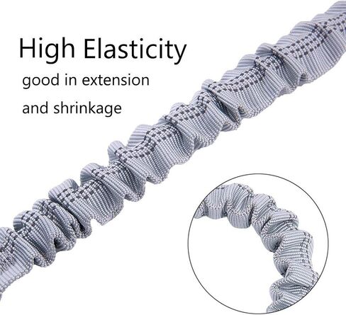 yangbaga dog extender ، ملحق مقود بونجي لبنجي امتصاص الصدمات ، تمديد كلب نايلون متين مع مقاطع دوارة من الفولاذ المقاوم للصدأ in Saudi Arabia
