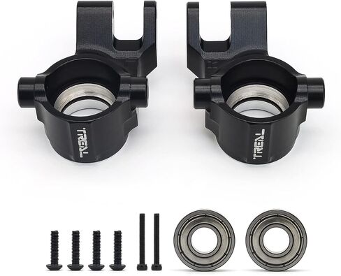 TREAL Aluminum 7075 Front Steering Blocks Knuckles (L&R) Compatible with 1/8 Sledge (Black) in Saudi Arabia