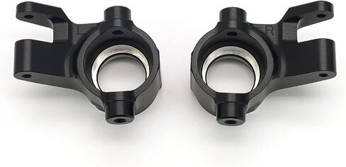 TREAL Aluminum 7075 Front Steering Blocks Knuckles (L&R) Compatible with 1/8 Sledge (Black) in Saudi Arabia