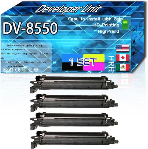 Compatible for Copystar DV-8550 Replacement Developer Unit Used with CS3552ci CS3553ci CS4003i CS4052ci CS4053ci Printers, High Production Multiple Options (4-Pack BK/C/M/Y) in Kuwait