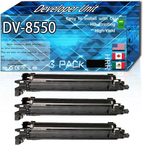 Compatible for Copystar DV-8550 Replacement Developer Unit Used with CS3552ci CS3553ci CS4003i CS4052ci CS4053ci Printers, High Production Multiple Options (4-Pack BK/C/M/Y) in Kuwait