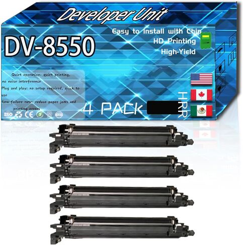 Compatible for Copystar DV-8550 Replacement Developer Unit Used with CS3552ci CS3553ci CS4003i CS4052ci CS4053ci Printers, High Production Multiple Options (4-Pack BK/C/M/Y) in Kuwait