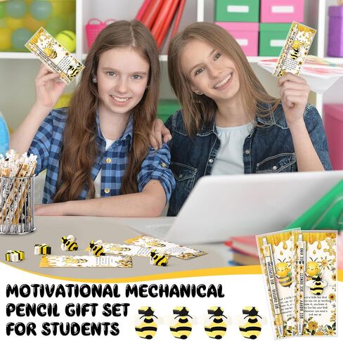 30 Sets Inspirational Pickle Gifts Bulk 6 Styles 0.7 mm Motivational Mechanical Pencils with Erasers Positive Cards Back to School Gifts for Student Teacher Coworker Office Supplies in Saudi Arabia