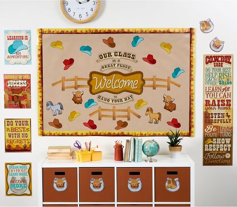 Eureka Wild Wild Classroom Welcome Bulletin Board Set, 69 Pieces in Saudi Arabia
