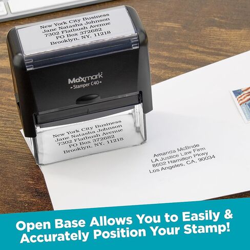 Custom Return Address Stamp - Four Line Self Inking Stamp - 3/4" x 1-7/8"- Choose from 15 Ink Colors in Saudi Arabia