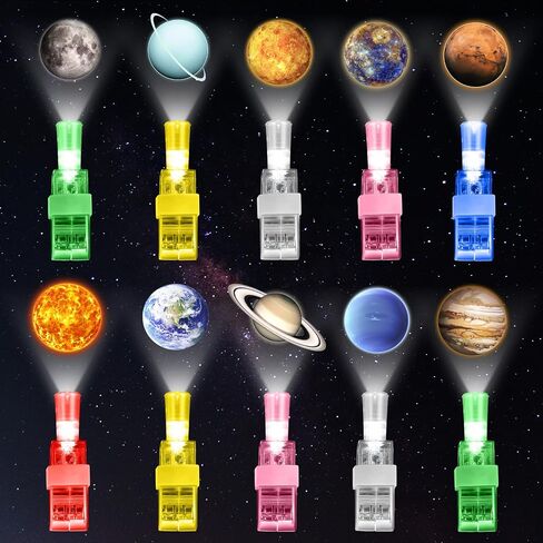 Capoda 30 Pack Finger Lights for Kids Space Themed Party Favors Birthday Decorations Space Goodie Bags Stuffers Glow in The Dark LED Light up Finger Flashlights Toy Gift Bulk Prize Supplies (Planet) in Saudi Arabia