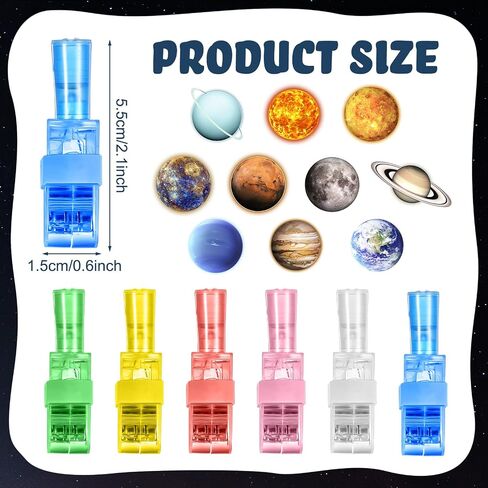 Capoda 30 Pack Finger Lights for Kids Space Themed Party Favors Birthday Decorations Space Goodie Bags Stuffers Glow in The Dark LED Light up Finger Flashlights Toy Gift Bulk Prize Supplies (Planet) in Saudi Arabia