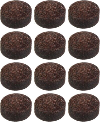 مجموعة من 12 قطعة من رؤوس عصا البلياردو من M METERXITY - طرف بديل لعصي البلياردو، مقاومة للاهتراء، تنطبق على عصا البلياردو/السنوكر (قطر 12 مم، بني) in Kuwait