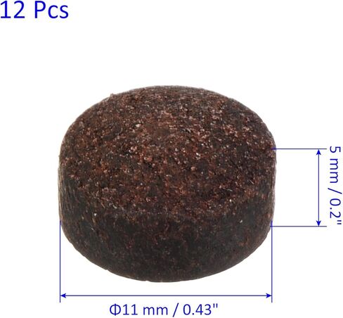مجموعة من 12 قطعة من رؤوس عصا البلياردو من M METERXITY - طرف بديل لعصي البلياردو، مقاومة للاهتراء، تنطبق على عصا البلياردو/السنوكر (قطر 12 مم، بني) in Kuwait