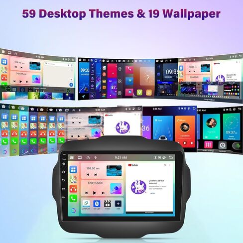 8-Core Android 13 Stereo for Jeep Renegade 2015 2016 2017 2018 2019 2020 with DSP+32EQ - 2+64G 9 inch IPS 1280 * 720 Touchscreen Upgrade Radio - Wireless Carplay/Android Auto/WiFi + AHD Backup Camera in Saudi Arabia