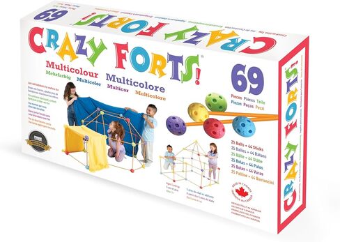 Everest Mega Kit - 108pc Rod & Ball Fort Building Set, Bonus Light Ball, Indoor-Outdoor, Create Play Tent Structures, Kids Toy, Ages 5+ in Saudi Arabia