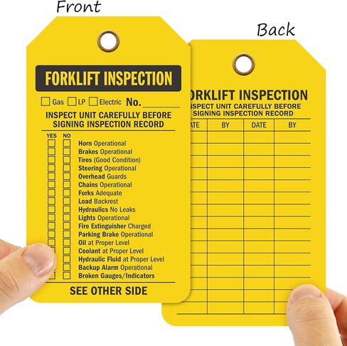 SmartSign 2 Swide Forklift Inspection Tag | 3.375 "× 5.875" البلاستيك ، حزمة من 100 ، مصنوعة في الولايات المتحدة الأمريكية in Kuwait