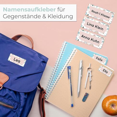 Personalized Name Tags for Kids, Clothing & Items (60), Self-Adhesive Name Labels (1.2" x 0.5"), Waterproof Stickers, Perfect for Clothes, Daycare and School Supplies - Colourful in Saudi Arabia